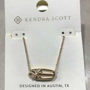 Kendra Scott Gold Necklace with Crystal Detail